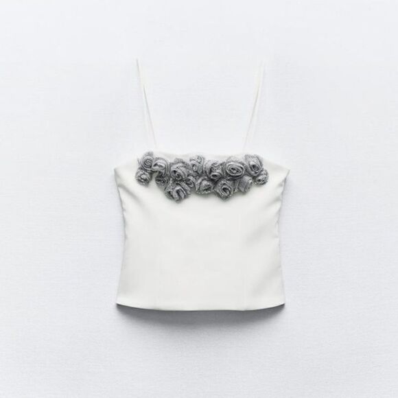 ZARA FLORAL JEWEL CAMISOLE - Picture 6 of 8